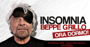 Beppe Grillo “Insomnia. Ora dormo!” // 25 febbraio Catania