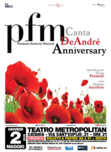 PFM Canta De Andre' Anniversary 2 Maggio 2019 Teatro Metropolitan-Catania