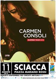 Carmen Consoli domenica 11 agosto Piazza Mariano Rossi (Sciacca - Ag)
