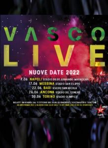 VASCO LIVE 2022 - IN VENDITA DAL 15 OTTOBRE 2021